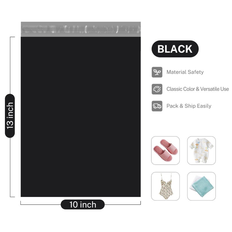 Metronic Poly Mailers 10x13 200 Pcs | Small Shipping Bags for Clothing | Strong Adhensive Seal Seal Mailing Bags for Small Business, Tear-resistant Shipping Envelopes Package Bags in Black - Image 2